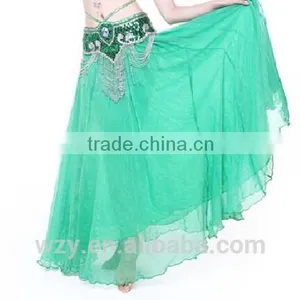Ballroom China Supplier Two Layers Lady Chiffon Wholesale Belly Dance Skirt for Lady thumbnail-1