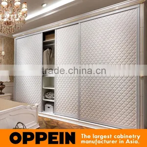 2015 New Design Leather Material Modern Wooden White Wardrobe thumbnail-1