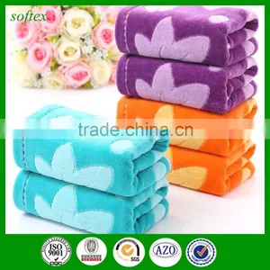 Super Absorbent Cotton Siro Yarn Maple Leaf Jacquard Cut Pile Face Towel for Supermarket thumbnail-2