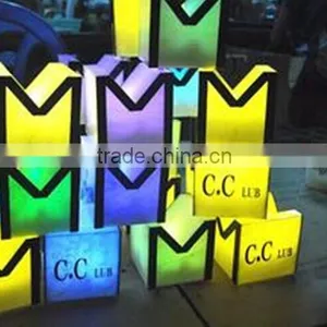 Rechargable Battery Operated Wedding Party Night Club Bar Glowing Light up Decoration Letter Led Table Lamp thumbnail-6