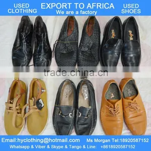 Used Shoes Men Casual Fairly Used Flat Leather Shoes for African Wear thumbnail-1