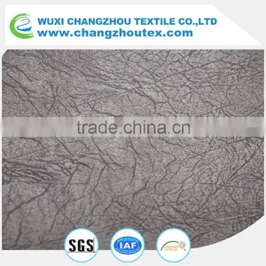 100%polyester Microfiber Fabric With Glue Embossing for Sofa thumbnail-1