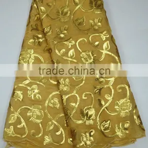 2015 Newest Design Elegant Korea Silk Fabric Nigeria Satin Fabrics Korea Lace Silk thumbnail-1