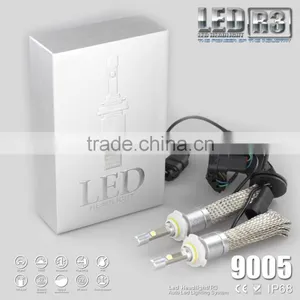 New Generation R3 LED Headlight 9005 Copper Heat Dissipation Belt Fanless 4800lm R3 Led Headlight 9005 thumbnail-1