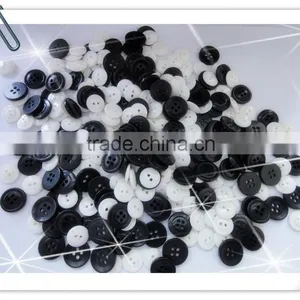 Mixed Kids Buttons, White and Black Resin Decorative Buttons thumbnail-5