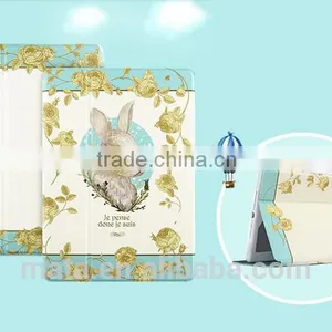 Fashionable Painting Cartoon TPU Leather Case For 360 Degree Rotate For Ipad thumbnail-1