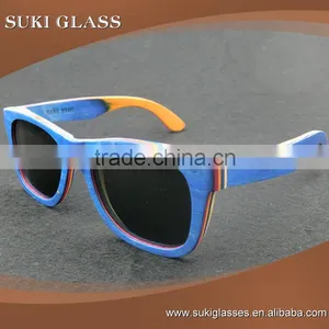 2015 New Design Green Maple Ecycled Skateboard Wood Sunglasses thumbnail-1