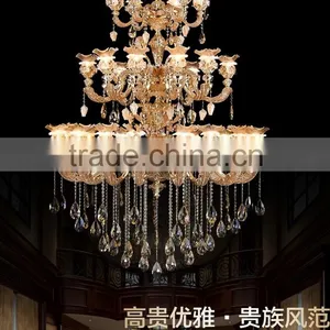 Big Chandelier for Hotel ,modern Hand Crafted Chandelier With Zinc Alloy Bend ,31 Lights thumbnail-1
