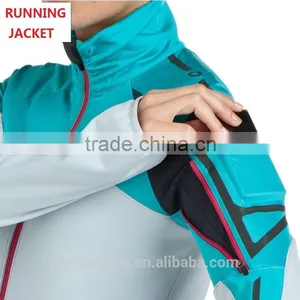 Women's 90% Dri-Fit 10% Spandex Running Jackets With Cell Phone Pocket at Upper Arm, Moisture Wicking Running Wear for Women Quality Choice thumbnail-1