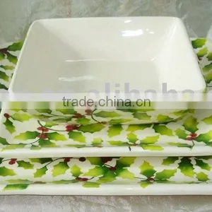 Distinctive Ceramic Tableware,square Shape by Handpaited thumbnail-1