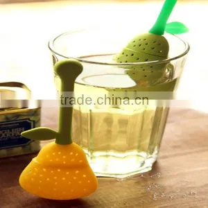 Hot Selling Silicone Tea Strainer , Pear Shape Silicone Tea Strainer thumbnail-1