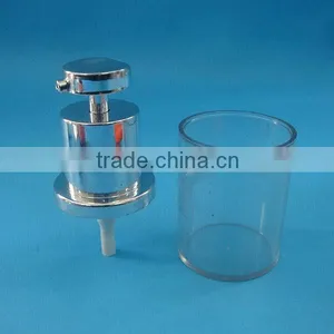 Slivery UV Cream Pump 20/410, 20/410 Cream Pump in Plastic Caps, Pump With Transparent Cap thumbnail-1