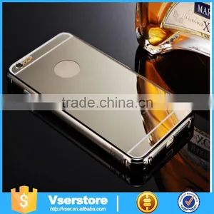 Plastic Material Cellphone Accessory PC Back Mirror Phone Cover for IPhone 6 6s Plus Aluminum Bumper Case thumbnail-2