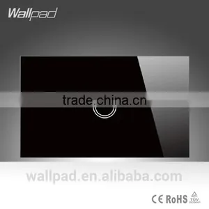 Hot Selling Wallpad LED Black Crystal Glass 110~250V US/Australia 120 Standard 1 Gang 2 Way Electrical Touch Screen Light Switch thumbnail-1