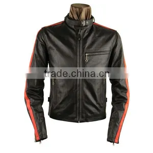 2015 Fashion Russian Style Men's Leather Motorbike Jackets thumbnail-1