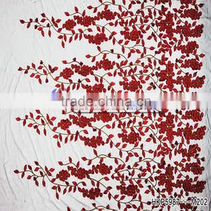 China Fabric Suppliers Fabric Made From Milk With Applique Flowers 3d Printer Designs Latest Trends In Fashion For Girl's Dress thumbnail-2