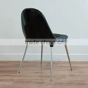 Diane Glass Fiber Reinforced Plastic Armrest Chair Hotel Dining Chair Leather Buckle Dining Chair thumbnail-2
