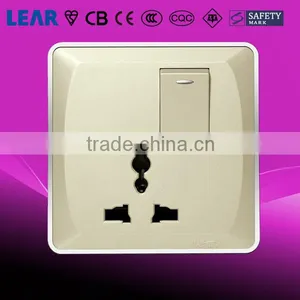 V6_3D Series Wall Switch 1 Gang Switched Universal Socket thumbnail-1