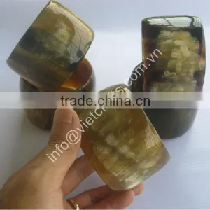 Water Buffalo Horn Bangle, Horn Cuff, Horn Bracelet. Natural Color 5cm Wide thumbnail-1