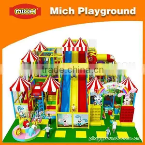 Colorful Plastic Indoor Playground Equipment With Three Slides thumbnail-1