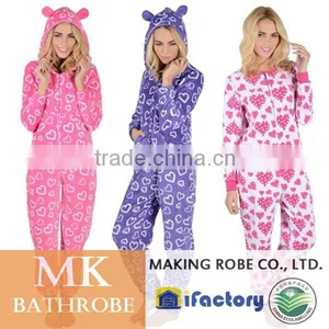 Adult Winter Fleece Footed Onesie Jumpsuit Pajama thumbnail-4