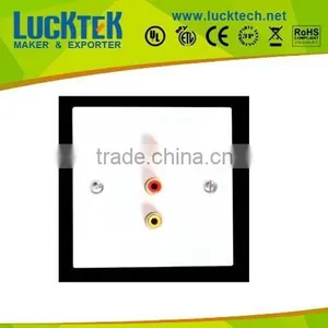 Audio Visual Stereo RCA Outlet Wall Plate thumbnail-1