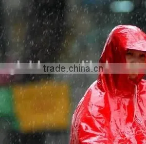 PE Adults Poncho Red thumbnail-1
