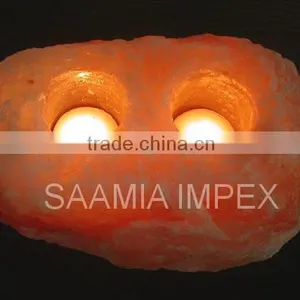 Beautiful Himalayan Salt Natural Candle Holder thumbnail-2