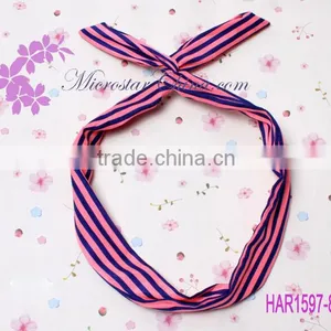 Stock Fashion Jewelry Rabbit Tiger Color Round Dot Stripe Lace Hairband For Girls thumbnail-6