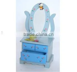MDF Dresser Toy Cosmetic Box With Mirror for Make-up thumbnail-1