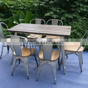 Antique Industrial Dining Table, Wooden Dining Table thumbnail-4