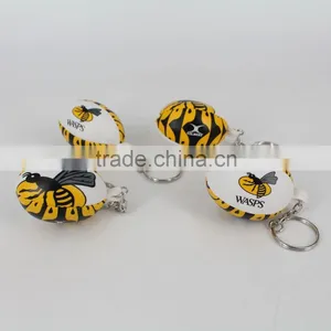 Promotion Cheap Cute Rugby Ball Keychain,2016 Promotional pu Mini Rugby Ball Stress Ball Keychain thumbnail-2