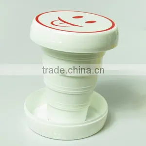 Small Enough to Fit Inside Your Pocket Portable Plastic Collapsible Travel Cup thumbnail-3