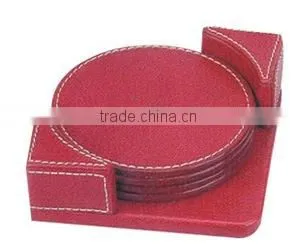 Factory Leather Coaster/pu Leather Coaster/pu Coaster thumbnail-1