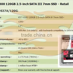2.5-Inch SATAIII 7mm Solid State Drive SSD 120GB thumbnail-3