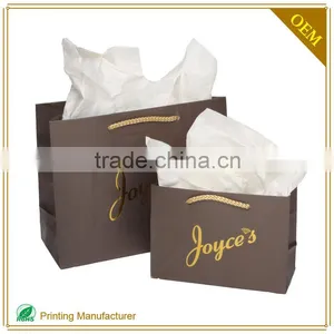 Purple Luxury Paper Hand Bag Shopping Packaging Gold Logo Custom Printing thumbnail-5