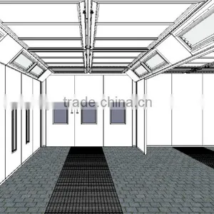 JF 2 in 1 Spray Booth Painting Line Big Air Volume 8 Meter for Car Repair Shop thumbnail-5