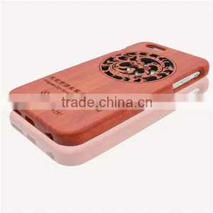 Cutomerized Logo Dragon Circle Engrave Wood Phone Case TWO PARTS for Iphone 5/5s/6/6/6+ thumbnail-4