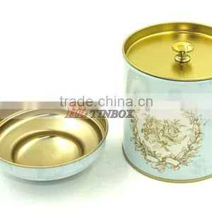 Round Tea Tin Box With Special Lid Tea Can Tin Box thumbnail-2