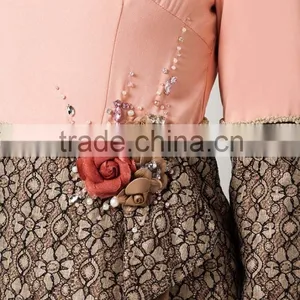 Printed Appliqued Excellent Supplier Made in China Muslim Dress thumbnail-5