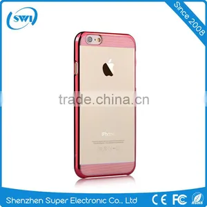 China Suppliers PC Electroplating Transparent Back Case Cover For IPhone 6 6S Plus thumbnail-2