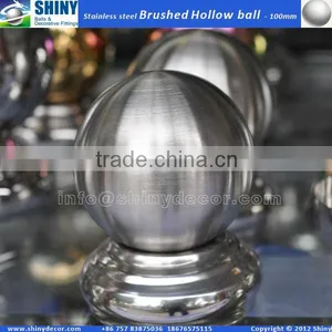 100mm Stainless Steel Brushed Hollow Ball thumbnail-1