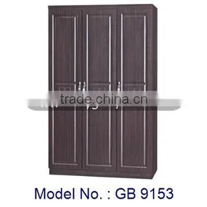 Wooden Almirah Designs, 3 Doors Wardrobe Cabinet Furniture, Modern Bedroom Furniture thumbnail-1