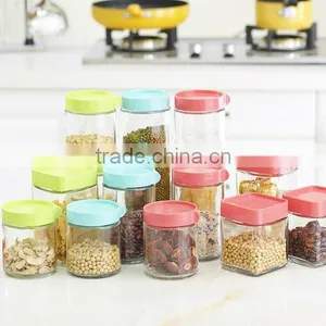2016 Hot Sale High Quality Square Glass Food Storage Jar Set thumbnail-1