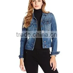 USA Top Design Women's Amelia Denim Jacket In Fervent thumbnail-1