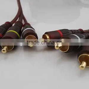 Manufacturer Wholesasles Rca Cable 3RCA/M-3RCA/M Audio Cable AV Cable With Low Price thumbnail-1