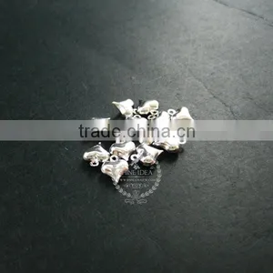 8*10mm Rhodium Plated Brass Heart Shape Pendant Charm DIY Jewelry 1820275 thumbnail-3
