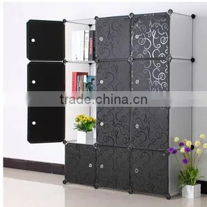 12 Cubes Plastic Innterlocking DIY Storage Cabinets Closet (FH-AL0043) thumbnail-5