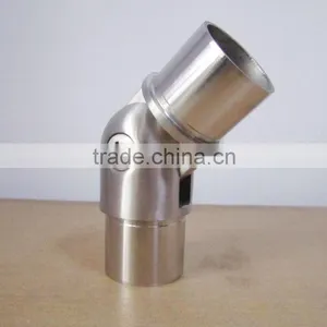 SS/Stainless Steel ADJUSTABLE Handrail Elbow Flush Joiner/Balustrade Fittings thumbnail-1