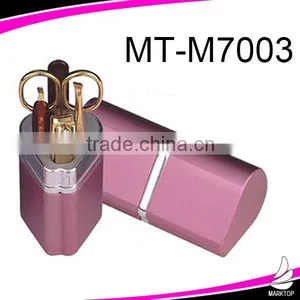 Pink Aluminum Box Travel Mini Manicure Kit thumbnail-1
